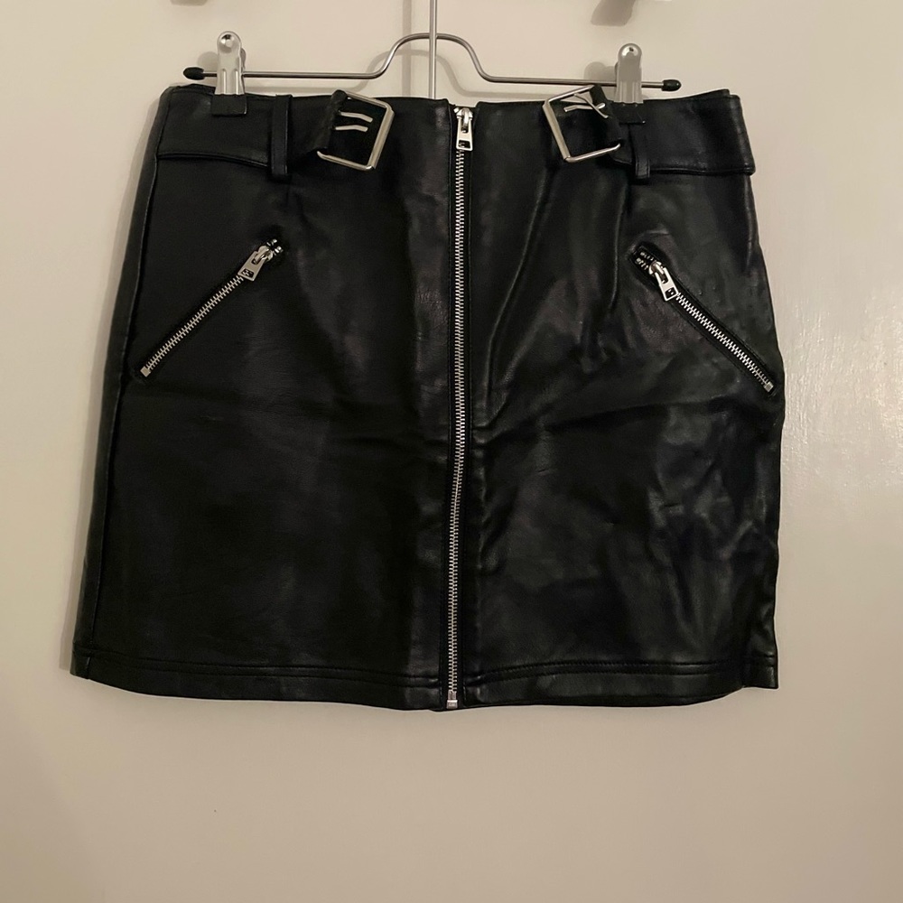 Topshop leather skirt